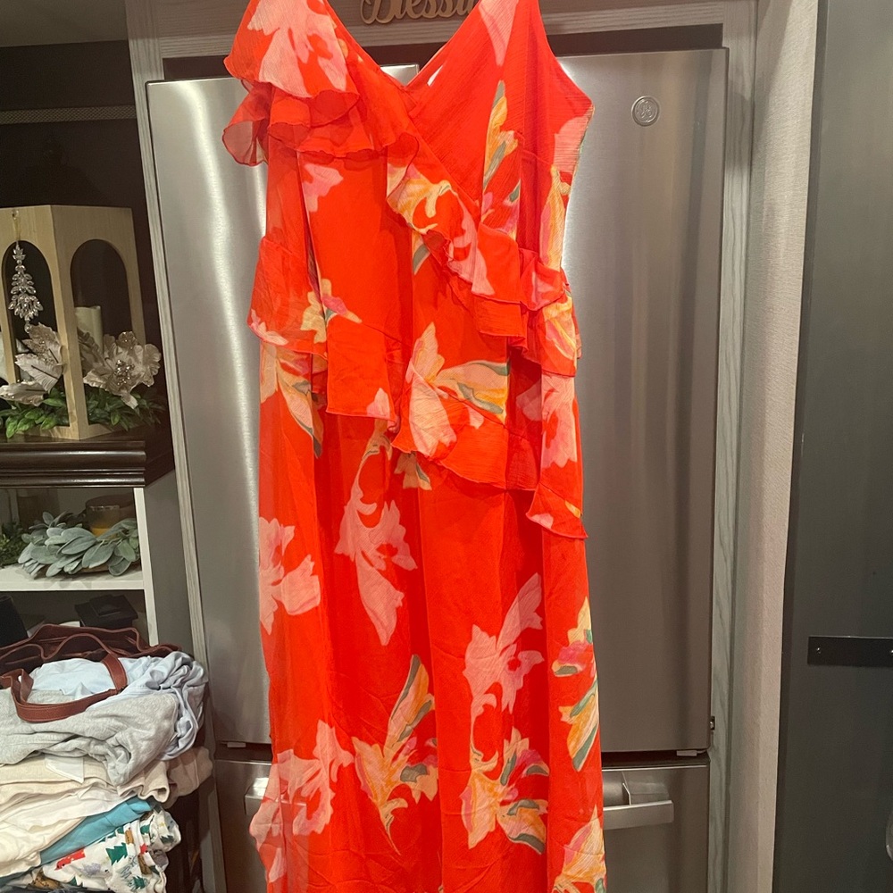 NWOT Future Collective from Target ruffled floral midi dress